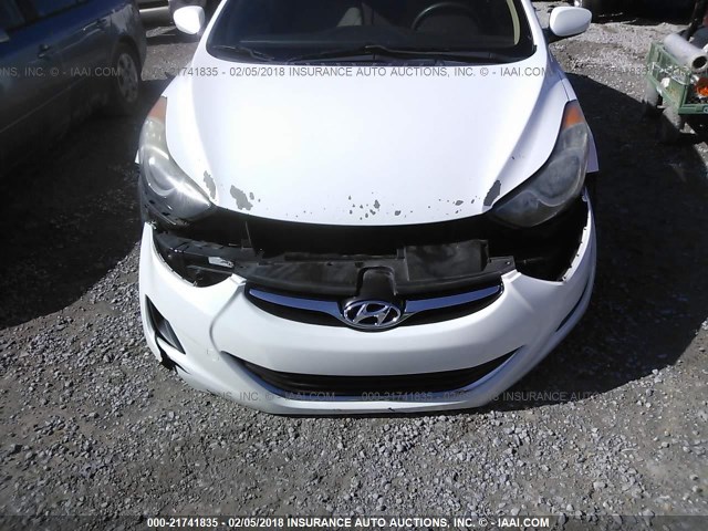 5NPDH4AE0BH044100 - 2011 HYUNDAI ELANTRA GLS/LIMITED WHITE photo 6