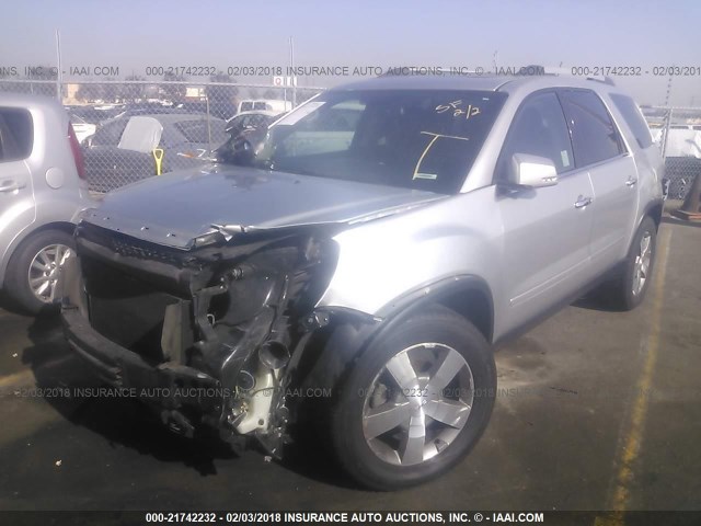 1GKKRREDXBJ243900 - 2011 GMC ACADIA SLT-1 SILVER photo 2