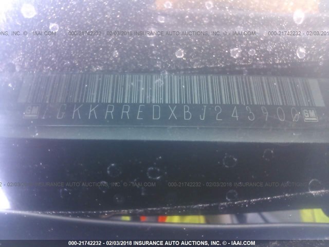 1GKKRREDXBJ243900 - 2011 GMC ACADIA SLT-1 Srebrny zdjęcie 9