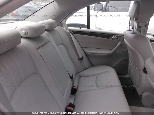 WDBRF56H36F755597 - 2006 MERCEDES-BENZ C 350 SILVER photo 8