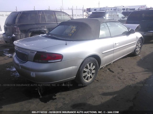 1C3EL75T03N526181 - 2003 CHRYSLER SEBRING GTC SILVER photo 4