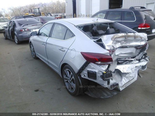 5NPD84LF0HH132790 - 2017 HYUNDAI ELANTRA SE/VALUE/LIMITED SILVER photo 3