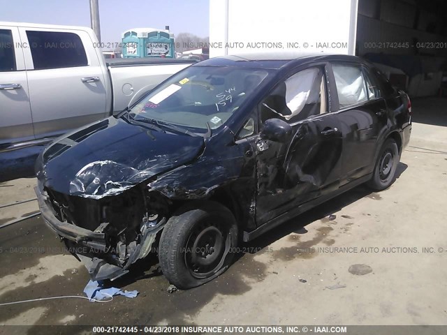 3N1BC11E78L433297 - 2008 NISSAN VERSA S/SL BLACK photo 2