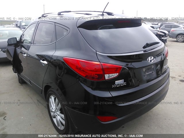 KM8JU3AC3CU470535 - 2012 HYUNDAI TUCSON GLS/LIMITED BLACK photo 3