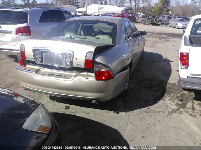 1LNHM86S94Y686041 - 2004 LINCOLN LS 金色 照片 4