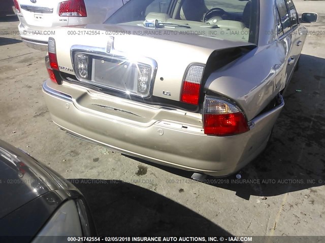 1LNHM86S94Y686041 - 2004 LINCOLN LS 金色 照片 6