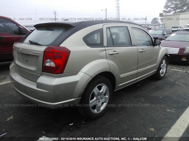 1B3HB48A69D231865 - 2009 DODGE CALIBER SXT GOLD photo 4