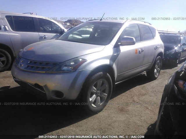 JN8AZ08TX7W505936 - 2007 NISSAN MURANO SL/SE/S SILVER photo 2