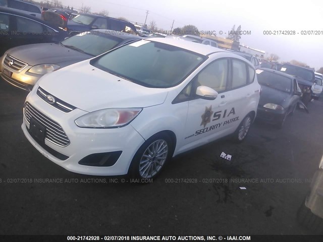 1FADP5AU2FL120309 - 2015 FORD C-MAX SE WHITE photo 2