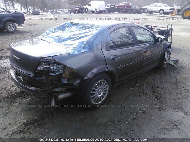 1C3EL46JX4N412881 - 2004 CHRYSLER SEBRING LX GRAY photo 4