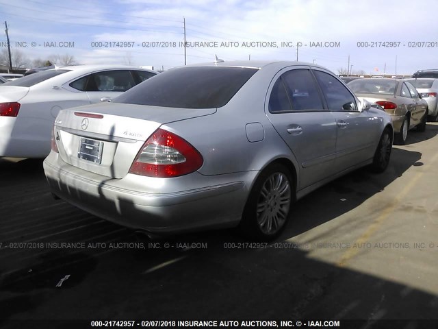 WDBUF87X28B212933 - 2008 MERCEDES-BENZ E 350 4MATIC SILVER photo 4