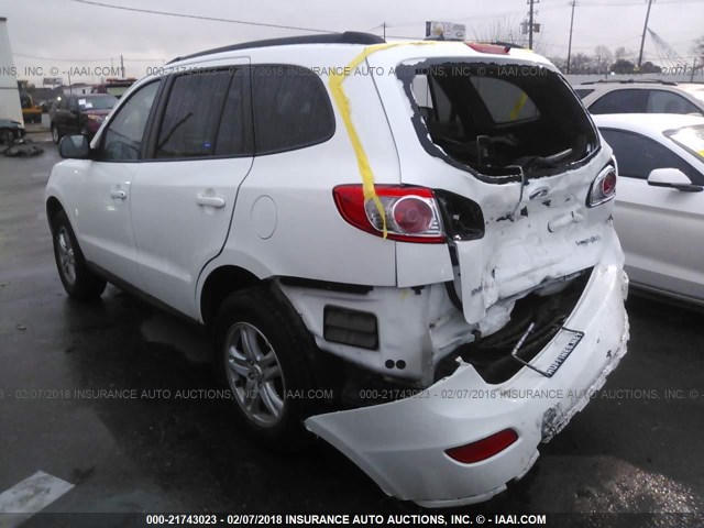 5NMSGDAB1AH376624 - 2010 HYUNDAI SANTA FE GLS WHITE photo 3