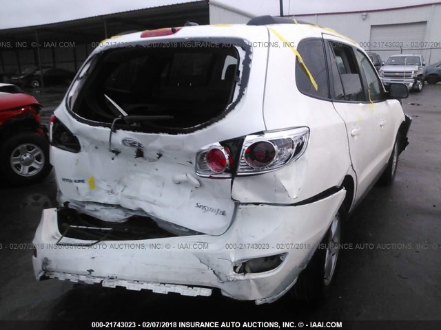 5NMSGDAB1AH376624 - 2010 HYUNDAI SANTA FE GLS WHITE photo 4