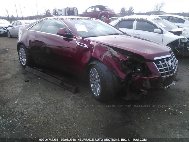 1G6DA1E34D0117659 - 2013 CADILLAC CTS RED photo 1