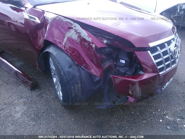 1G6DA1E34D0117659 - 2013 CADILLAC CTS RED photo 6