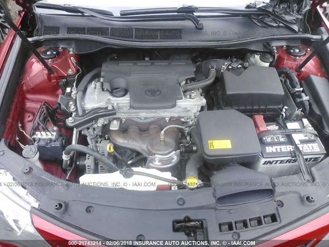 4T1BF1FKXDU672860 - 2013 TOYOTA CAMRY L/SE/LE/XLE RED photo 10