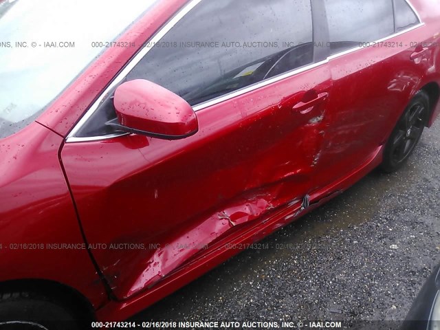 4T1BF1FKXDU672860 - 2013 TOYOTA CAMRY L/SE/LE/XLE RED photo 6