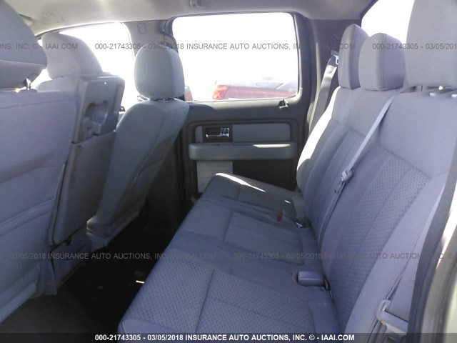 1FTFW1CF2CFC40683 - 2012 FORD F150 SUPERCREW GRAY photo 8