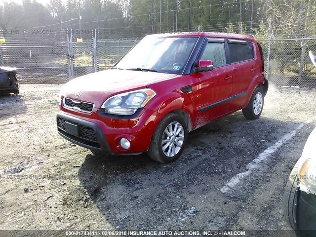 KNDJT2A62C7433468 - 2012 KIA SOUL +/!/SPORT RED photo 2