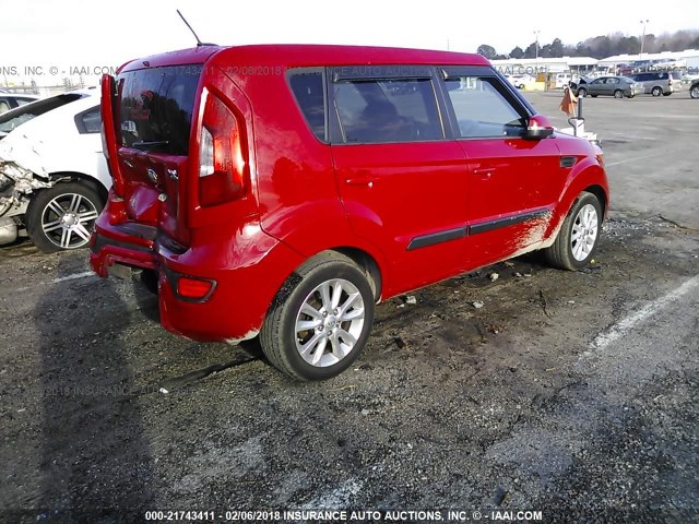 KNDJT2A62C7433468 - 2012 KIA SOUL +/!/SPORT RED photo 4