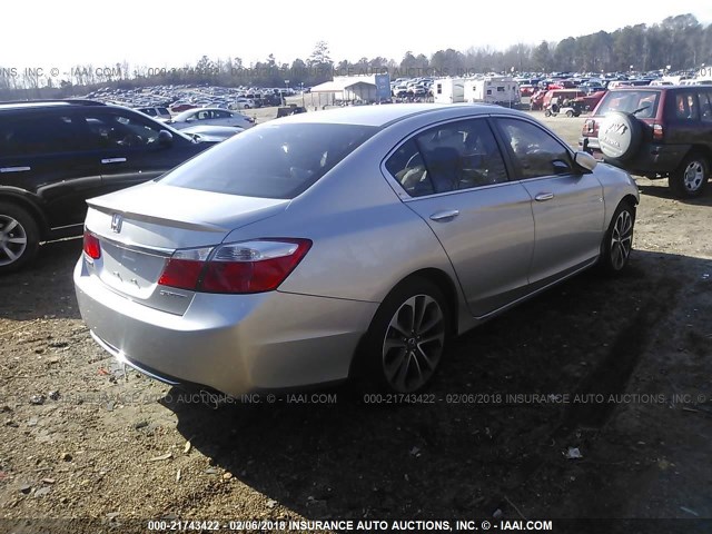 1HGCR2F5XFA061894 - 2015 HONDA ACCORD SPORT SILVER photo 4