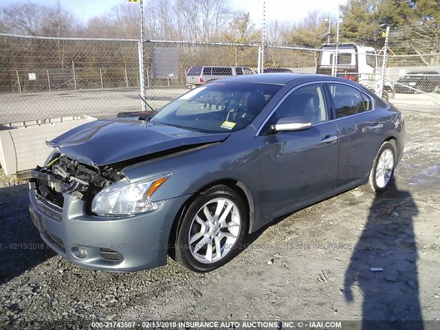 1N4AA5AP7AC807910 - 2010 NISSAN MAXIMA S/SV GRAY photo 2