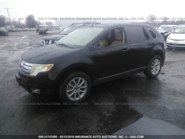 2FMDK48C67BB43766 - 2007 FORD EDGE SEL BLACK photo 2