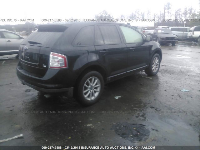 2FMDK48C67BB43766 - 2007 FORD EDGE SEL BLACK photo 4