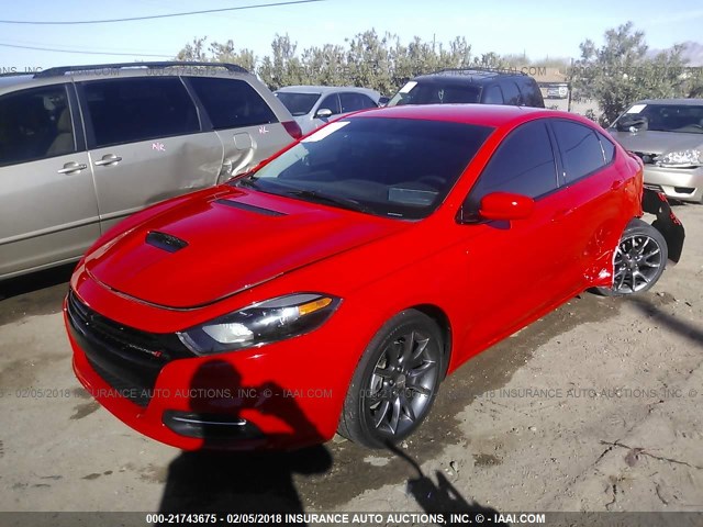 1C3CDFFH8GD818309 - 2016 DODGE DART SXT SPORT RED photo 2