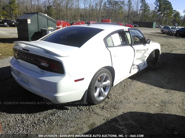 2C3CDXCT8CH287513 - 2012 DODGE CHARGER R/T WHITE photo 4