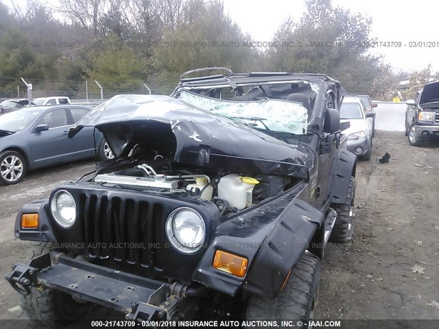 1J4FA49S41P374116 - 2001 JEEP WRANGLER / TJ SPORT BLACK photo 6