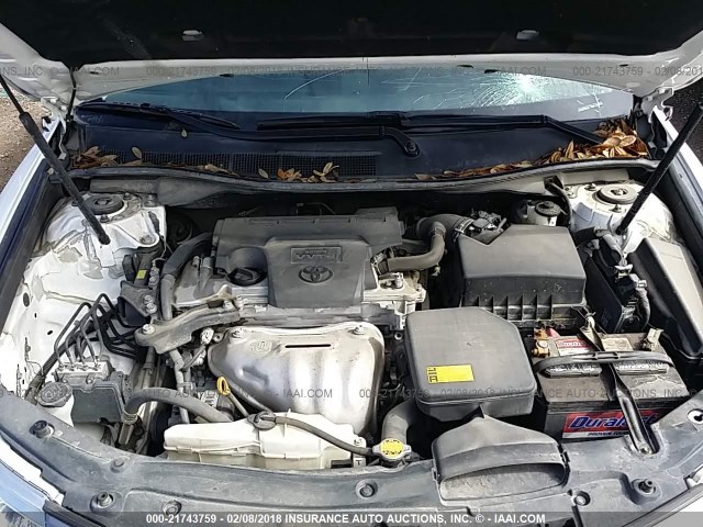 4T4BF1FK1CR196003 - 2012 TOYOTA CAMRY SE/LE/XLE WHITE photo 10