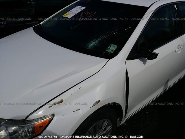 4T4BF1FK1CR196003 - 2012 TOYOTA CAMRY SE/LE/XLE WHITE photo 6