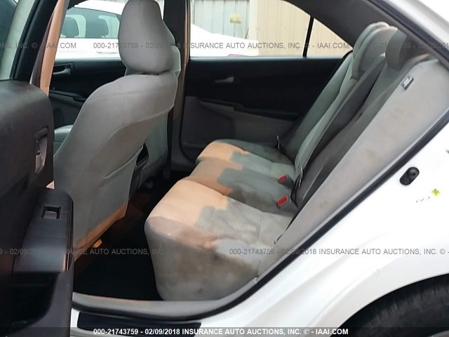 4T4BF1FK1CR196003 - 2012 TOYOTA CAMRY SE/LE/XLE WHITE photo 8