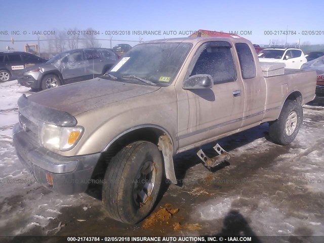 4TAWN72N6YZ598661 - 2000 TOYOTA TACOMA XTRACAB GOLD photo 2