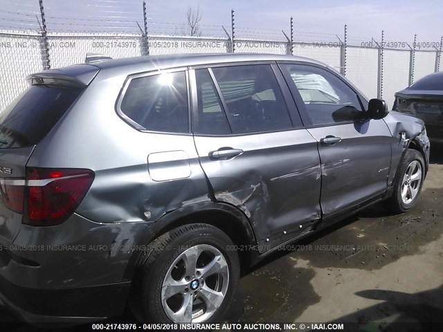 5UXWX5C5XCL720899 - 2012 BMW X3 XDRIVE28I GRAY photo 6