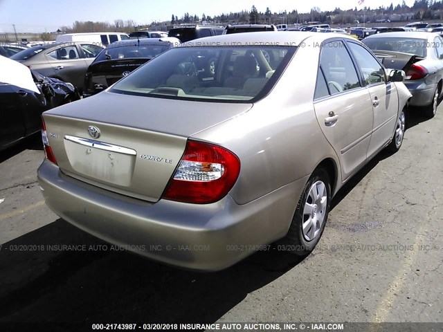 4T1BE32K74U896088 - 2004 TOYOTA CAMRY LE/XLE/SE ოქროსფერი ფოტო 4
