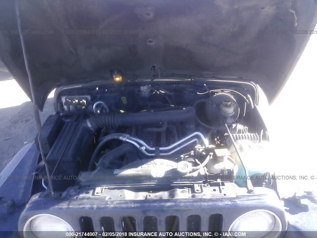 1J4FA49S54P760080 - 2004 JEEP WRANGLER / TJ SPORT BLUE photo 10