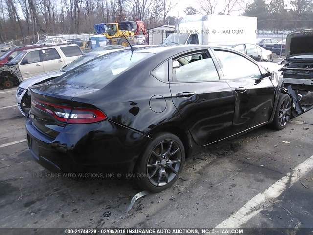 1C3CDFAA5GD533593 - 2016 DODGE DART SE BLACK photo 4