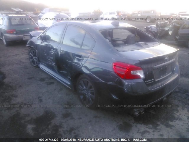 JF1VA1J60F9809438 - 2015 SUBARU WRX LIMITED GRAY photo 3