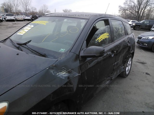 2T1KR32E16C611209 - 2006 TOYOTA COROLLA MATRIX XR BLACK photo 6