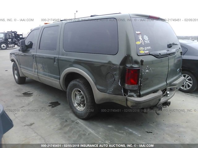 1FMNU44P63EB95761 - 2003 FORD EXCURSION EDDIE BAUER GREEN photo 3