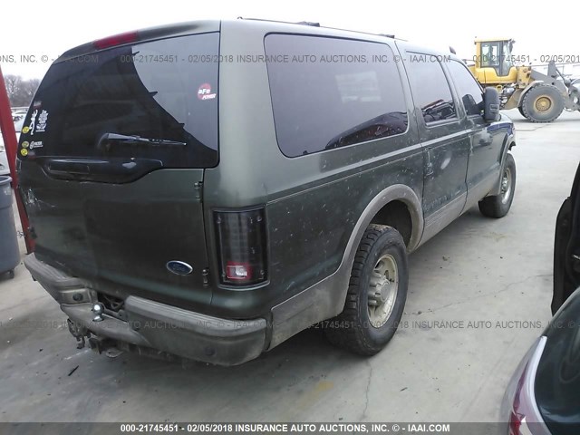 1FMNU44P63EB95761 - 2003 FORD EXCURSION EDDIE BAUER GREEN photo 4