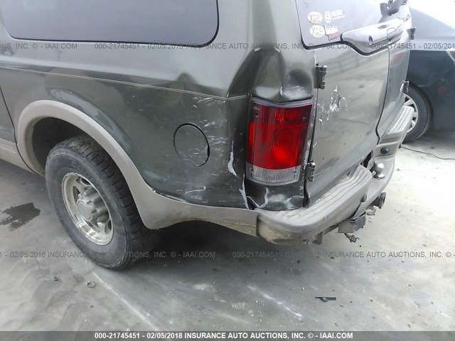 1FMNU44P63EB95761 - 2003 FORD EXCURSION EDDIE BAUER GREEN photo 6