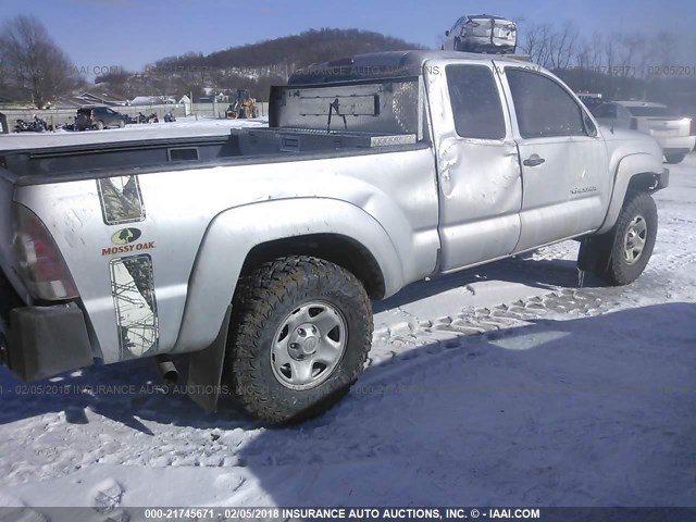 5TEUU42N79Z619925 - 2009 TOYOTA TACOMA ACCESS CAB SILVER photo 4