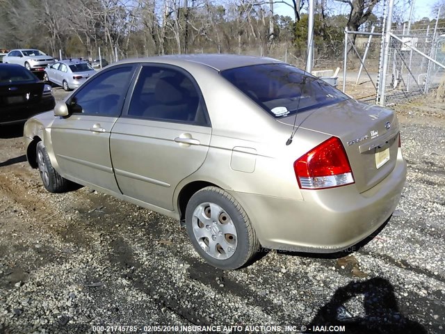 KNAFE221495653425 - 2009 KIA SPECTRA EX/LX/SX GOLD photo 3