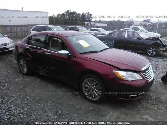 1C3BC2FBXBN595311 - 2011 CHRYSLER 200 LIMITED RED photo 1