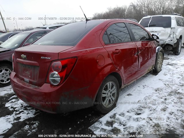 1G1JA5SH4C4206381 - 2012 CHEVROLET SONIC LS 红色 照片 4