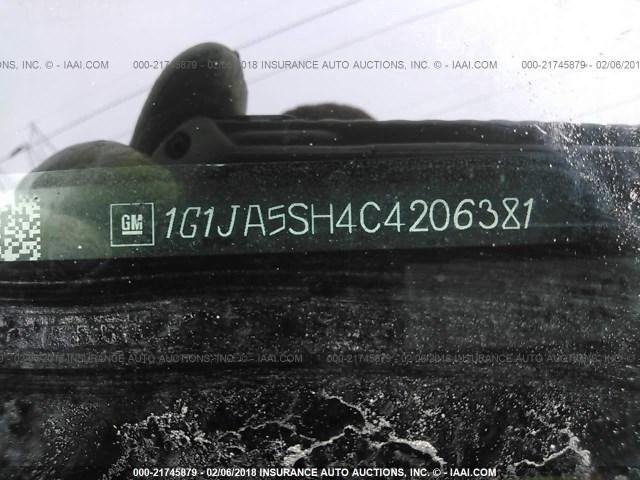 1G1JA5SH4C4206381 - 2012 CHEVROLET SONIC LS 红色 照片 9