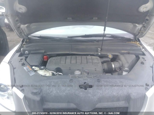 5GAKRBED6BJ416784 - 2011 BUICK ENCLAVE CXL 银色 照片 10